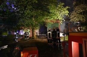 Polizeiinspektion Stade: POL-STD: Feuer in Kutenholz zerstört Teil eines landwirtschaftlichen Anwesens