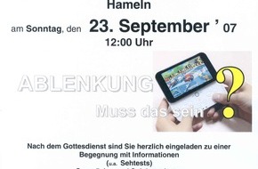 Polizeiinspektion Hameln-Pyrmont/Holzminden: POL-HM: Einladung - Informationsgespräch zu geplantem Verkehrsgottesdienst