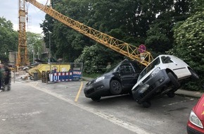 Polizeipräsidium Rheinpfalz: POL-PPRP: Baukran umgefallen