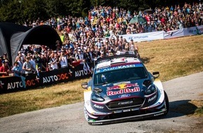 Ford-Werke GmbH: Ford Einsatzteam M-Sport nach schwierigem Verlauf der Deutschland-Rallye mit erfolgreicher Schadensbegrenzung (FOTO)