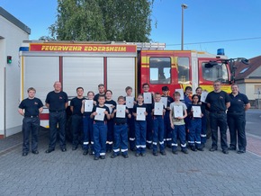 Feuerwehr MTK: 27 Jugendliche legen erfolgreich Jugendflamme Stufe 1 ab