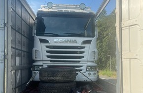 Polizeipräsidium Rostock: POL-HRO: Gespann mit mangelnder Ladungssicherung auf der BAB 19 gestoppt