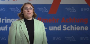 EVG Eisenbahn- und Verkehrsgewerkschaft: EVG Jugend: Leonora Ahmetaj fordert #mehrAchtung