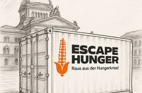SWISSAID: Bundesplatz wird zum Escape Room – Politik spielt gegen den Hunger