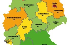 Advocard Rechtsschutzversicherung AG: Deutschlands großer Streitatlas: Berliner sind die streitlustigsten Deutschen (FOTO)