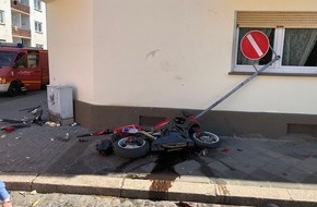 Polizeidirektion Worms: POL-PDWO: Worms - Motorradfahrer bei Unfall mit PKW schwer verletzt