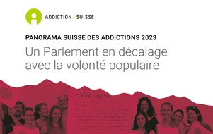 Sucht Schweiz / Addiction Suisse / Dipendenze Svizzera: Le Panorama Suisse des Addictions 2023 / Un parlement en décalage avec la volonté populaire