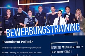 Polizeipräsidium Rheinpfalz: POL-PPRP: Bewerbungstraining in Ludwigshafen - Dein Start für eine Karriere bei der Polizei