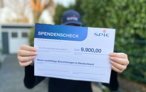 SPIE Deutschland & Zentraleuropa GmbH: SPIE und Mitarbeitende spenden 9.900 Euro an wohltätige Einrichtungen