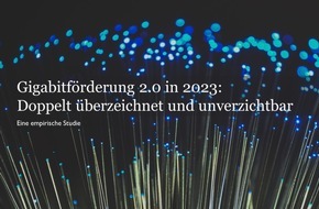 MICUS Strategieberatung GmbH: Neue Studie zeigt: Doppelt überzeichnete Gigabit-Förderung ist unverzichtbares Element / Glasfaser-Förderbedarf für 20% der Adressen, mit durchschnittlichen Kosten von 8.700 Euro pro Adresse