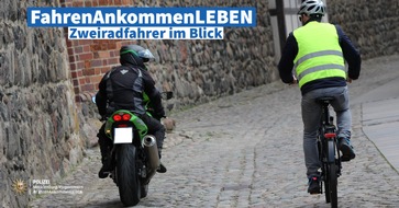 Polizeipräsidium Neubrandenburg: POL-NB: Start der Themenorientierten Verkehrskontrollen der Kampagne "Fahren.Ankommen.LEBEN!" mit den Schwerpunkten "Überholen" und "Zweiradfahrer"