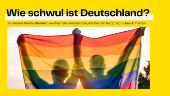 Online Marketing Kingz: Wie schwul ist Deutschland eigentlich wirklich? Wir haben das monatliche Suchvolumen von insgesamt 13.399 Suchbegriffen, in denen das Wort Gay vorkommt, auf Bundeslandebene analysiert