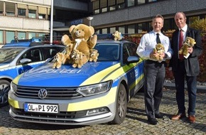 Polizeiinspektion Oldenburg-Stadt / Ammerland: POL-OL: +++ Hundert neue Teddys bei der Polizei +++