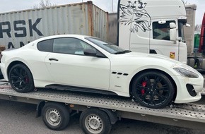 Hauptzollamt Heilbronn: HZA-HN: Weißer Maserati vorschriftswidrig verbracht