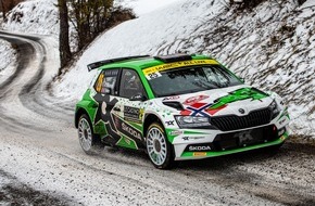 Skoda Auto Deutschland GmbH: Starkes ŠKODA Aufgebot bei der Rallye Monte Carlo: WRC2-Weltmeister Mikkelsen hat den Klassensieg im Blick