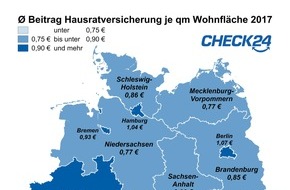 CHECK24 GmbH: Hausratversicherung in Einbruchshochburgen oft teuer