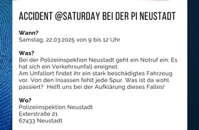 Polizeidirektion Neustadt/Weinstraße: POL-PDNW: Berufsinformationsveranstaltung der Polizei Neustadt - "Accident@Saturday"