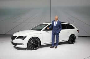 Skoda Auto Deutschland GmbH: Jetzt wird's sportlich: SKODA Superb Combi SportLine feiert Debüt am Vorabend der IAA (FOTO)