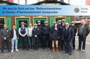 Polizeipräsidium Mainz: POL-PPMZ: Die polizeiliche Konzeption "Sicherer Weihnachtsmarkt" zeigt Erfolge am Eröffnungstag: Taschendiebin gefasst