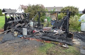 Polizei Minden-Lübbecke: POL-MI: Zwei Gartenhütten abgebrannt