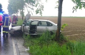 Polizei Düren: POL-DN: Auto prallt gegen Baum