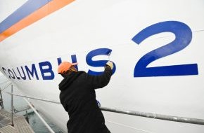 Hapag-Lloyd Cruises: MS COLUMBUS 2 nach Werftaufenthalt bereit für die Taufe (BILD)