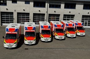 Feuerwehr Velbert: FW-Velbert: Sechs neue Rettungswagen für die Feuerwehr Velbert