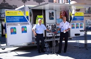 Polizeipräsidium Ravensburg: PP Ravensburg: Mobiler Informationsstand des Polizeipräsidiums Ravensburg geht auf Tour im Landkreis Sigmaringen