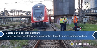Bundespolizeidirektion München: Bundespolizeidirektion München: Entgleisung bei Rangierfahrt / Bundespolizei ermittelt wegen Gefährdung des Bahnverkehrs