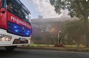 Feuerwehr Essen: FW-E: Ausgedehnter Kellerbrand in einem Einfamilienhaus