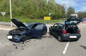 Polizeidirektion Kaiserslautern: POL-PDKL: Vorrang missachtet, Unfallverursacher leicht verletzt