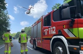 Feuerwehr Gladbeck: FW-GLA: Person springt von Brücke auf B224
