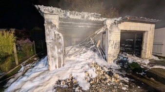 Polizeipräsidium Rostock: POL-HRO: Brand einer Doppelgarage in Boizenburg