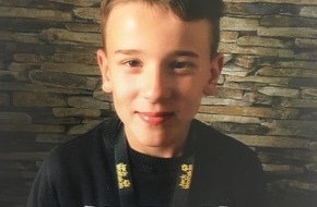 Kreispolizeibehörde Wesel: POL-WES: Neukirchen-Vluyn - Polizei sucht mit Foto nach vermisstem 12-Jährigen