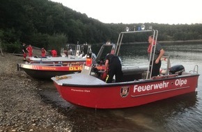 Feuerwehr Olpe: FW-OE: Personensuche auf dem Biggesee