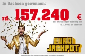 Sächsische Lotto-GmbH: Frühzeitige Bescherung: 157.240 Euro für einen Dresdner Eurojackpot-Gewinner