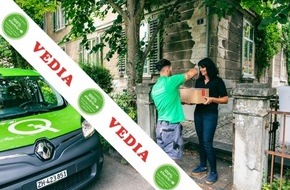 Vedia SA: Livraisons écolos - comment VEDIA contribue à reduire l'impacte de l' e-commerce  sur l'environnement