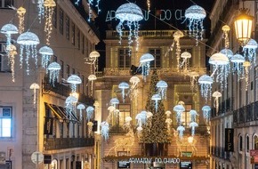 Turismo de Lisboa: Weihnachtlicher Lichterglanz – 800 Lichtinstallationen lassen Lissabon strahlen