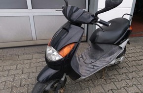 Kreispolizeibehörde Rhein-Kreis Neuss: POL-NE: Polizei stellt Kleinkraftrad sicher - Wer kann Hinweise zum Eigentümer geben?