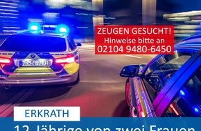 Polizei Mettmann: POL-ME: Am Bahnhof in Hochdahl-Millrath: Zwölfjährige rassistisch beleidigt - Polizei sucht Zeugen - Erkrath - 2002096
