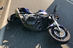 Polizeidirektion Pirmasens: POL-PDPS: Verkehrsunfall mit leicht verletztem Motorradfahrer
