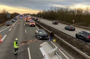 Polizeidirektion Neustadt/Weinstraße: POL-PDNW: Autobahnpolizei Ruchheim - Verkehrsunfall mit 4 Fahrzeugen und 6 Verletzten auf der BAB 61