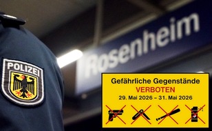 Bundespolizeidirektion M&uuml;nchen: Bundespolizeidirektion M&uuml;nchen: Schwerpunkteinsatz und vor&uuml;bergehendes Mitf&uuml;hrverbot von gef&auml;hrlichen Gegenst&auml;nden - Allgemeinverf&uuml;gung f&uuml;r den Bahnhof Rosenheim