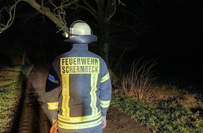 Feuerwehr Schermbeck: FW-Schermbeck: Ein weiterer Sturmschaden für den Löschzug Schermbeck
