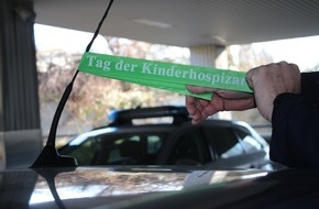 Polizeipräsidium Koblenz: POL-PPKO: Koblenz und Umgebung: Unterwegs mit dem grünen Band der Hoffnung - Polizei unterstützt Kinderhospizarbeit