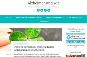 Wort & Bild Verlagsgruppe - Unternehmensmeldungen: "Alzheimer und wir": Blog von Baby-und-Familie-Redakteurin ist für den Grimme-Online-Award nominiert