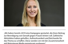 Crime + Investigation (CI): Hearst Networks Germany und Mainstream Media bündeln ihre Kräfte: Gemeinsam mehr Sichtbarkeit für „Gewalt gegen Frauen beenden“
