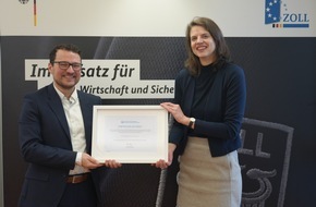 Hauptzollamt Schweinfurt: HZA-SW: Besondere Auszeichnung für den Schweinfurter Zoll - Bediensteter des Hauptzollamts von der Weltzollorganisation (WZO) geehrt