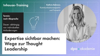 dpa-Akademie: Thought Leadership - Positionierung als Experte | dpa-Akademie