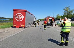 Kreisfeuerwehr Rotenburg (Wümme): FW-ROW: Überhitzte Bremse löst Feuerwehreinsatz aus
